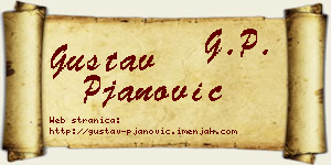 Gustav Pjanović vizit kartica